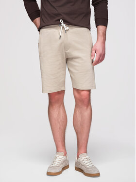 Ombre Ombre Szorty materiałowe OM-SRBS-0205 Szary Relaxed Fit
