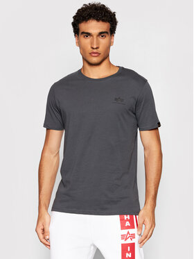 Alpha Industries Alpha Industries T-Shirt Basic Small Logo 188505 Szary Regular Fit