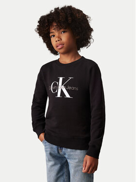 Calvin Klein Jeans Calvin Klein Jeans Pulóver Monogram IU0IU00675 M Fekete Regular Fit