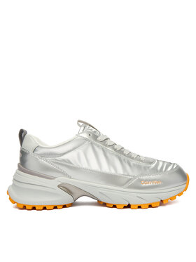 Calvin Klein Calvin Klein Sneakersy Hike Runner Lace Up Pearl Ny YW0YW02043 Srebrny