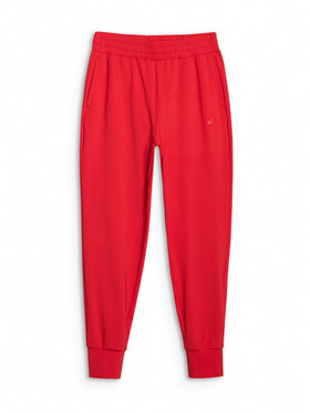 4F 4F Spodnie dresowe BASIC+ Czerwony Regular Fit