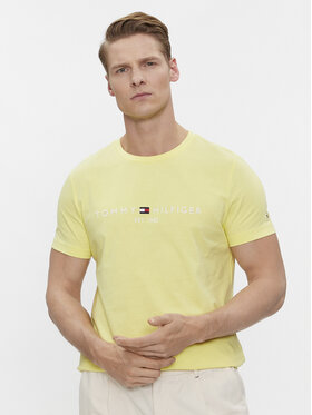 Tommy Hilfiger Tommy Hilfiger T-Shirt Tommy Logo Tee MW0MW11797 Κίτρινο Regular Fit