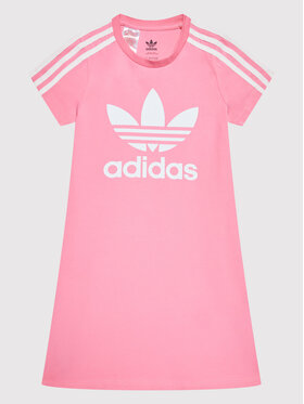 adidas adidas Sukienka codzienna adicolor HK0290 Różowy Slim Fit