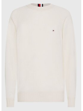 Tommy Hilfiger Tommy Hilfiger Sweter Multi HTR Lambswool Biały Regular Fit