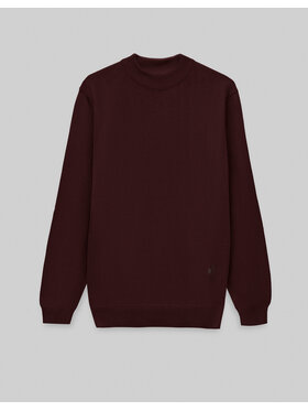 Borgio Borgio Sweter grottole_bd Bordowy Comfort Fit