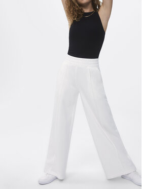 Sprandi Sprandi Текстилни панталони SP22-SPD001 Бял Relaxed Fit