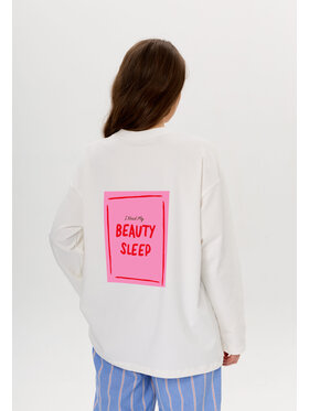 Mirons Mirons Longsleeve Print Biały Oversize