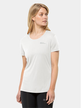 Jack Wolfskin Jack Wolfskin Technikai póló Tech 1807122 Fehér Regular Fit