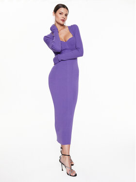 Remain Remain Pletena obleka Dense RM2090 Vijolična Slim Fit