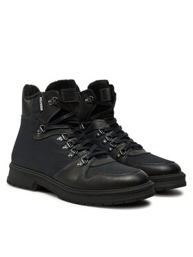 Tommy Hilfiger Gležnjarji Hilfiger Warm Cordura Mix Boot FM0FM05180 Črna