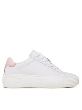 Tommy Jeans Tommy Jeans Laisvalaikio batai New Cupsole Leather EN0EN02137 Balta