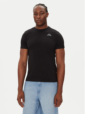 Kappa Kappa Marškinėliai Logo Korpo Cafers 304J150 Juoda Slim Fit