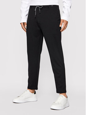 Calvin Klein Calvin Klein Bavlnené nohavice Comfort Knit Texture Pant K10K107493 Čierna Regular Fit