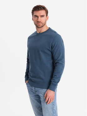 Ombre Ombre Bluza OM-SSBN-0175 Granatowy Regular Fit