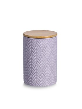 MIAhome MIAhome Pojemnik ceramiczny 15x10x10 cm 750 ml LAMIA fioletowy Fioletowy