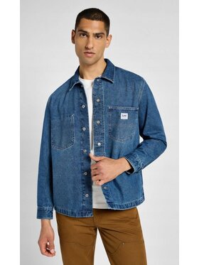 Lee Lee Kurtka jeansowa Worker Shirt Niebieski Basic Fit