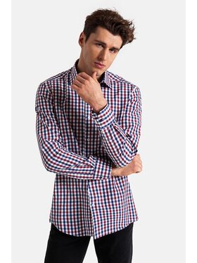 PAWO PAWO Koszula NEBRASKA Czerwony Slim Fit