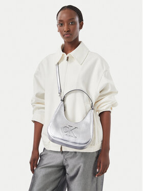 Calvin Klein Calvin Klein Soma Bold Ck Outline Mtl Shoulder Bag LV04F3897G Sudraba