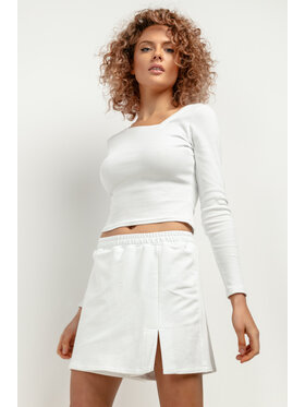 Tessita Tessita Bluzka T420/1/XL Biały Slim Fit
