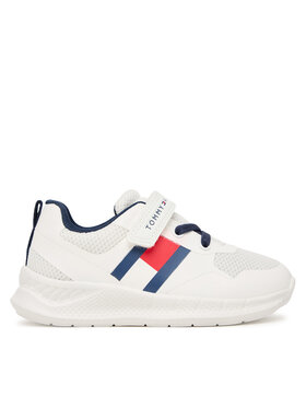 Tommy Hilfiger Tommy Hilfiger Sportcipők Flag Low Cut Lace-Up/Velcro T1X9-34369-1843 M Fehér