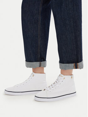 Tommy Hilfiger Tommy Hilfiger Sneakers Th Chic Low Profile Mid Cut FW0FW09356 Λευκό