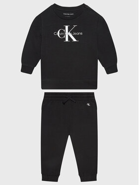 Calvin Klein Jeans Calvin Klein Jeans Jogginganzug Monogram IN0IN00017 Schwarz Regular Fit