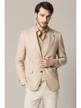 Lancerto Lancerto Marynarka Chiavenna MA131126000011 Beżowy Slim Fit