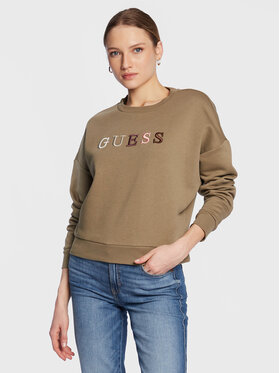 Guess Guess Bluza Clara W3RQ05 K9Z22 Beżowy Relaxed Fit