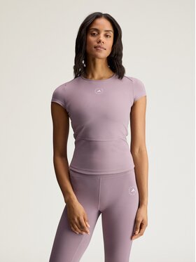 adidas by Stella McCartney adidas by Stella McCartney Koszulka techniczna 161466 Fioletowy Fitted Fit