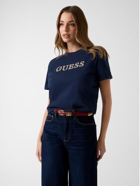 Guess Guess T-Shirt 181608 Modrá Classic Fit