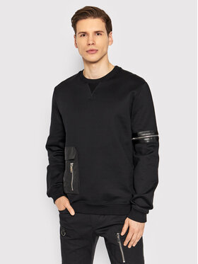 Les Hommes Les Hommes Sweatshirt LMH103741B Noir Regular Fit