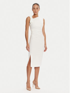 Rinascimento Rinascimento Kokteilinė suknelė CFC0125330003 Balta Slim Fit