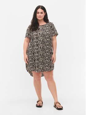 Zizzi Zizzi Letní šaty CA02310P Černá Loose Fit