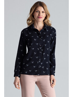 FIGL FIGL Koszula M284 Granatowy Regular Fit