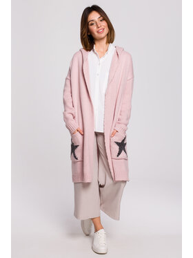 BeWear BeWear Kardigan bk063 Różowy Baggy Fit
