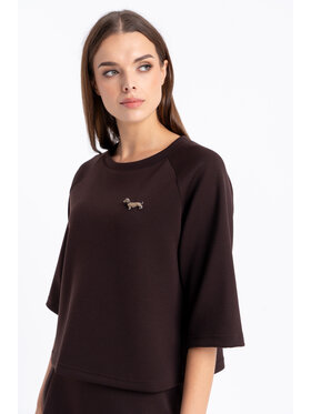 CLICK CLICK Μπλουζάκι 10-6944 Καφέ Straight Fit