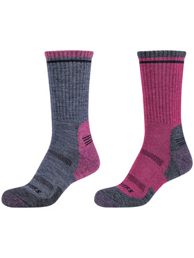 Skechers Skechers Skarpety krótkie Skechers 2PPK Women Trail Wool Socks Różowy