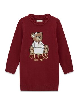 Guess Guess Sukienka dzianinowa K6BK08 Z1308 Czerwony Regular Fit