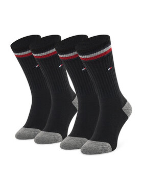 Tommy Hilfiger Tommy Hilfiger 2er-Set hohe Kindersocken 100001500 Schwarz