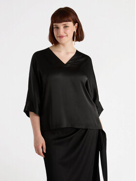 Fiorella Rubino Fiorella Rubino Bluzka 2527L000654N033 Czarny Boxy Fit