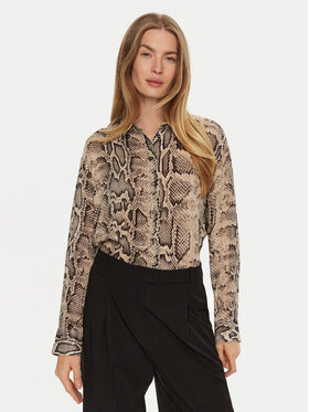 Sisley Sisley Πουκάμισο 5YBMLQ07F Μπεζ Regular Fit