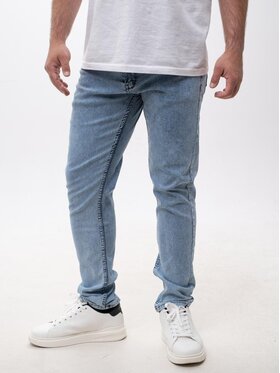 Urban City Urban City Jeansy Spodnie Jeansowe Męskie Jasne Niebieskie Marble UrbanCity Pocket Logo 34 Niebieski Regular Fit