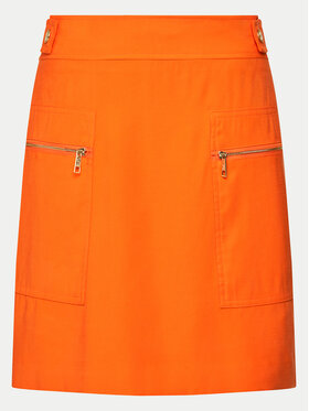 DKNY DKNY Trapecijos formos sijonas P4BNTW62 Oranžinė Regular Fit