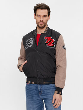 Brave Soul Brave Soul Kurtka bomber MJK-BRODY Czarny Regular Fit