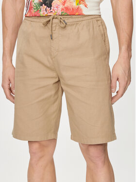 Guess Guess Szorty materiałowe Mick M4GD02 WFBXA Khaki Regular Fit