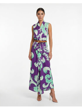 Castellani Castellani Sukienka codzienna Sorella Fioletowy Regular Fit