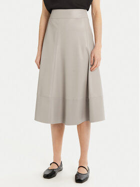 Max Mara Leisure Max Mara Leisure Fustă din imitație de piele Marzia 2516771027 Gri Regular Fit