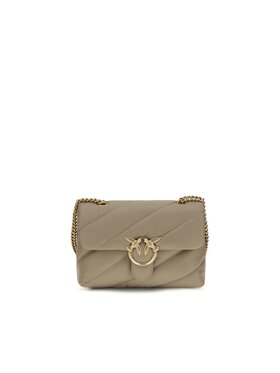 PINKO PINKO Torebka Gray Calf Leather Bos Taurus Shoulder Szary