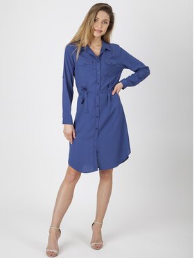 Perso Perso Sukienka codzienna RBE910009F Granatowy Regular Fit