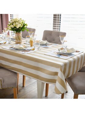 Roseberry Home Roseberry Home Obrus w szerokie pasy Dandy Beige Kolorowy